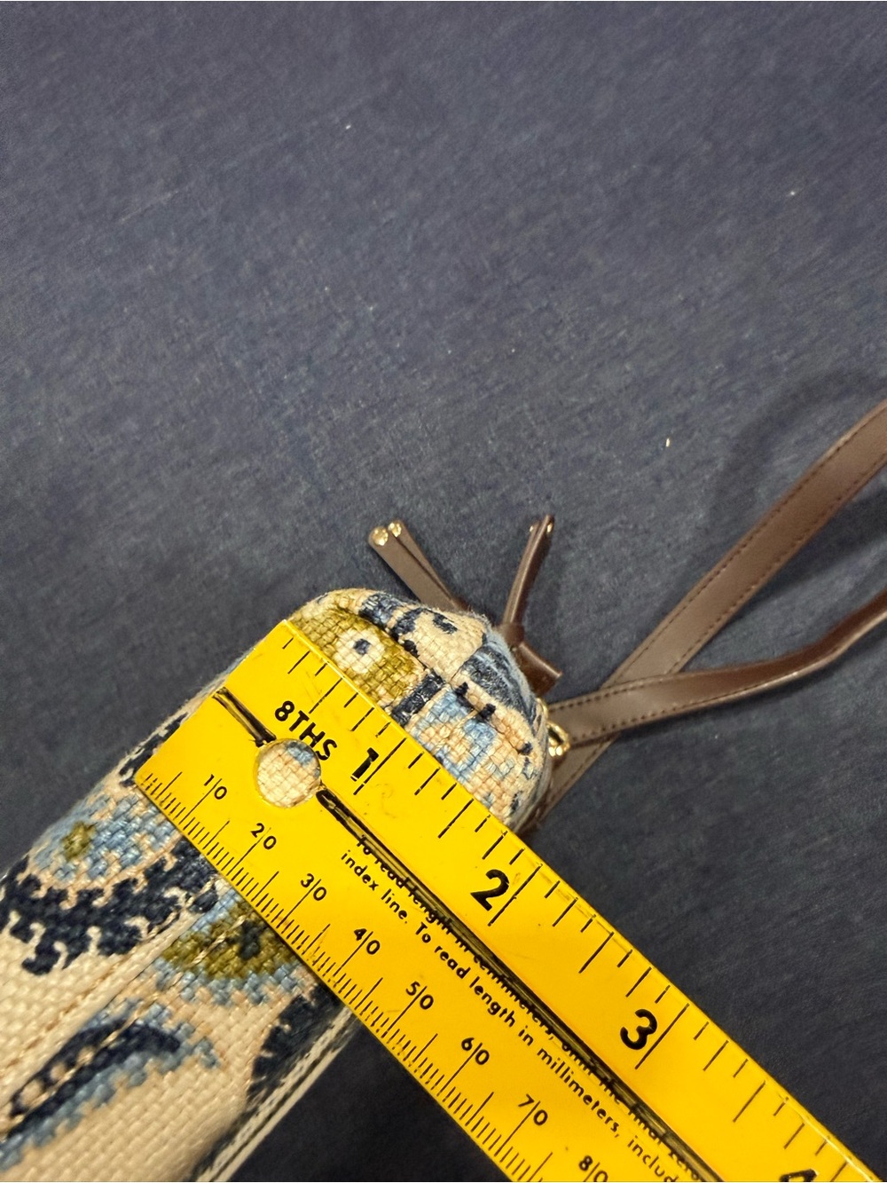 Spartina 449 Juliette Zipper Hipster in Cream, Blue & Mustard - Picture 10 of 11